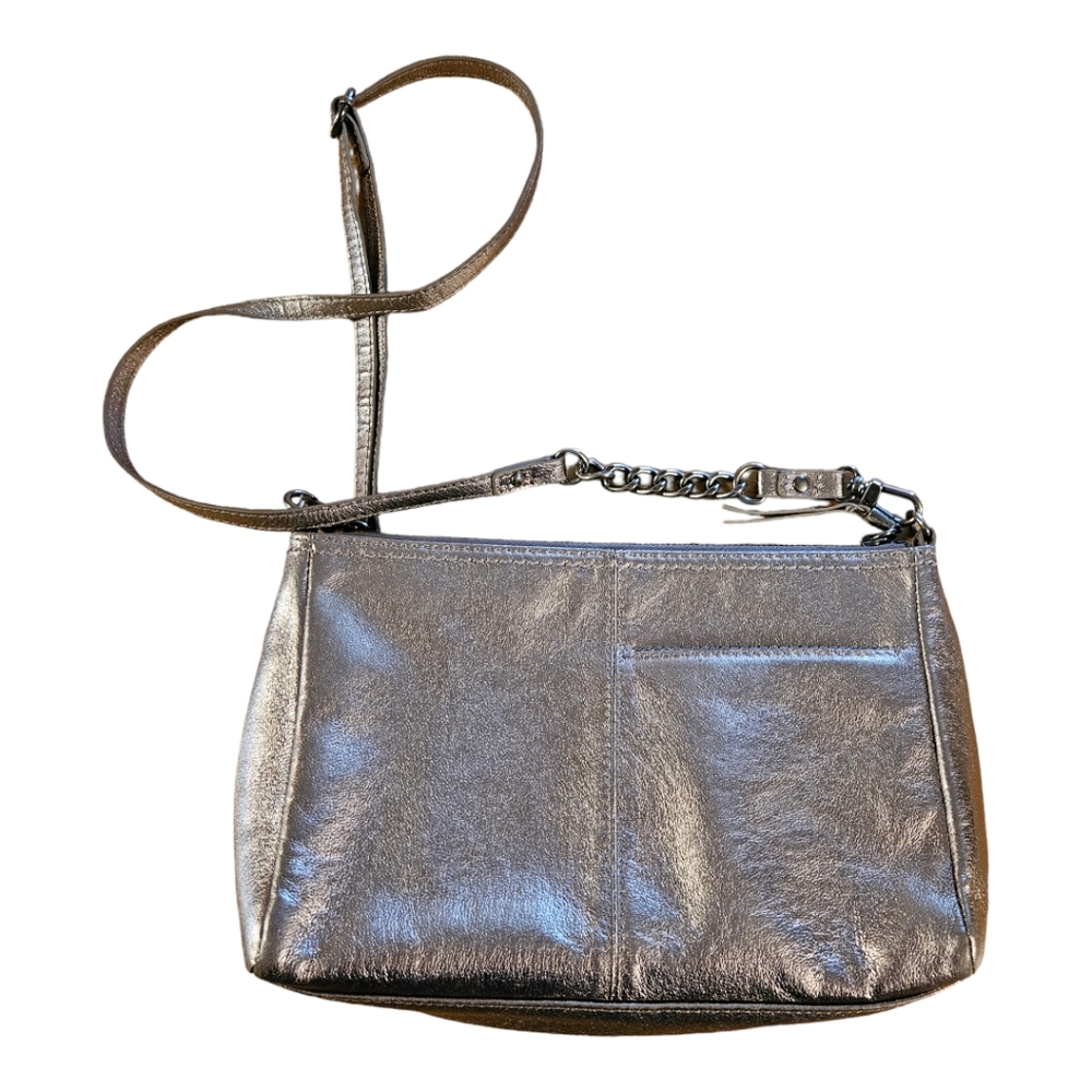 The Sak Golden Leather Shoulder Crossbody Bag with Heavy Metal Accents - Picture 2 of 9